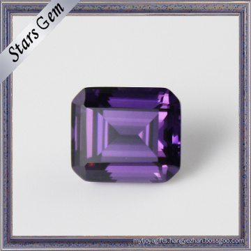 Amethyst Color Highly Professional Octangon Emerald Cut CZ